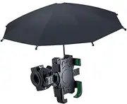 MUCKLILY 1 Set Bike Phone Holder with Umbrella Support Stand for Cycling Easy One Handed Installation Sturdy Design Compatible with Smartphones for Outdoor Riding