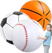 3 Pcs Giant Inflatable Sports Balls Large Inflatable Beach Ball Inflatable Baseb