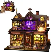 Yoyoom DIY Miniature House Kit, Tiny Home Kit with Open-able Door, DIY Wooden Dollhouse Kit Mini House Building Kit for Adults Teens, Creative Crafts Book Nook Magic Model Kit