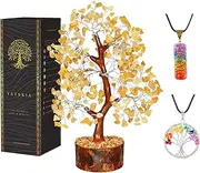 Yellow Aventurine Crystal Tree - Spiritual Decor - Chakra Tree of Life - Feng Shui - Metaphysical Gift - Reiki - Gemstone Tree - Home Office Decor - Good Luck
