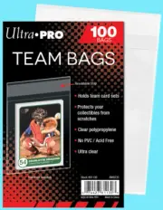 100 Ultra Pro TEAM BAGS Resealable Strip NEW card sleeve protector Set Pack