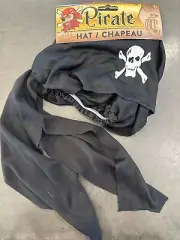 NEW IN PACKAGE!! Skull Pirate Bandana Doo Do Rag Headwrap Biker Costume
