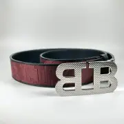 New Bally Mirrored Buckle Reversible Belt Size 40/100cm & 38/95cm MSRP: $360