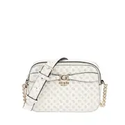 GUESS White Arlena Logo Camera Crossbody Bag