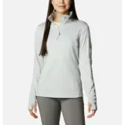 Columbia Park View Grid Fleece Cirrus Grey Heather, Jumper Polar ½ Zip Woman