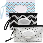 Wipe Dispenser, 3 Pcs Portable Refillable Wipe Holder, Wipes Container Wipes Dis