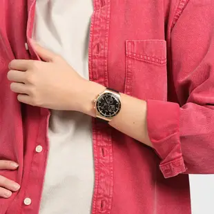 【SWATCH】Irony 金屬Chrono 手錶 STAIN SHEEN 緞光計時腕錶 43mm 瑞士錶 YVG410