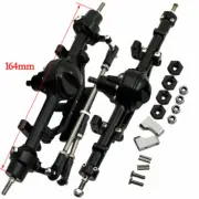 Complete CNC Alloy Front & Rear Axle Set for 1:10 RC 4wd D90 Rock Crawler Black