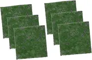 6pcs Artificial Faux Moss Grass Turf Decorative Mat for DIY Crafts for Succulent Gardens and Micro Landscapes Fade Resistant and Realistic Appearance