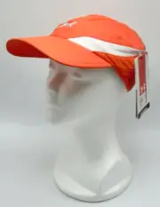 Under Armour Hat Women's Stride Hat Cap Running Embroidered Logo Orange/White
