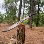 Custom Handmade Carbon Steel Blade Viking Machete Sword | Hunting Sword Camping