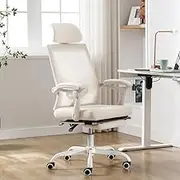 Okeysen Mesh Office Chair with Footrest Home Office Desk Chair with Headrest and Backrest Adjustable Ergonomic Executive Desk Chair with Wheels 360 Swivel Computer Task Chair