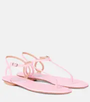 [Aquazzura] Aquazzura Almost Bare raffia-effect sandals AU 5 pink