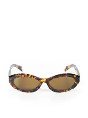 Brown Oval Tinted Tortoiseshell Sunglasses