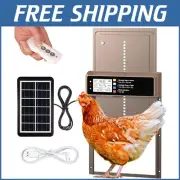 LCD Display Automatic Chicken Door with Timer & Anti-Pinch Feature - 9.6'' High