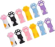 SECFOU 12pcs Cute Cat Paw Pencil Tip Covers Easy to Use Maintain Tidy Desks