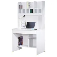 在飛比找momo購物網優惠-【AT HOME】3尺白色二抽收納書桌/電腦桌/工作桌 現代