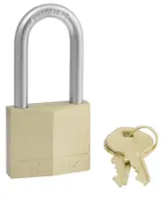 MasterLock 140DLFAU - Padlock Diamond Brass 40mm Long Shackle