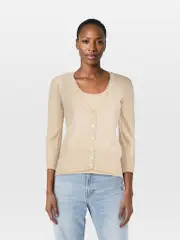 Beige Wool Layered Knit Top