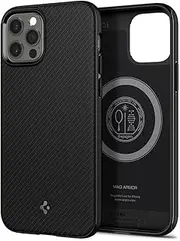 SPIGEN Mag Armor Case Designed for Apple iPhone 12/12 Pro (2020) [6.1-inch] MagSafe Compatible Magetic Ring Cover - Black
