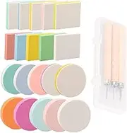 FwQoFvk 23 Pcs Rubber Stamp Carving Blocks Set, Rubber Carving Blocks with Carving Knives, Carve Block Printing Carving Block Kit for Printmaking, Scrapbooking, Sculpting, Stamping