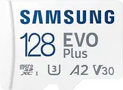 [Samsung] EVO Plus 128GB w/SD Adaptor Micro SDXC, Up-to 130MB/s, Expanded Storage for Gaming Devices, Android Tablets and Smart Phones, Memory Card