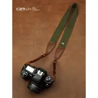 在飛比找ETMall東森購物網優惠-cam-in防滑單反相機背帶適用佳能尼康索尼富士橄欖色微單攝