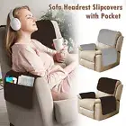 3Pcs Sofa Armrest Cover Headrest Cover Polyester Recliner Chair Arm Cover cawYh