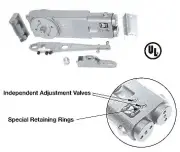 105 degree No Hold Open Overhead Concealed Closer Package for Side-Load Instal