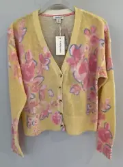 NWT Sundance Catalog Dahlia Bloom Cardigan in Lemonade Size S