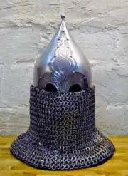 Historical Ottoman Helmet, Viking Steel helmet Medieval Knight Bukvitsa Helmet