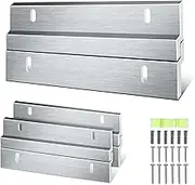 Houseables Picture Hanging Kit Mirror Mounting Hardware French Cleat 3 Pair 6 Inch 50 Lbs Capacity Z Bar Clip Rail Bracket Wall Mount Hangers with Nails for Headboard White Board Shelf Art