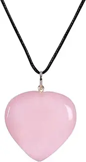 [SUBYATH] Rose Quartz Necklace - Pink Crystal Heart Necklace - Crystal Jewelry - Pendant Necklace For Women - Crystal Necklace For Men - Crystals For Negative Energies - Spiritual Gifts For Women