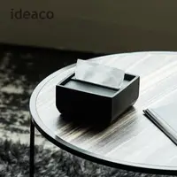 在飛比找momo購物網優惠-【日本ideaco】方形下降式沉蓋砂岩餐巾紙盒(下壓式 抽取