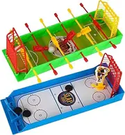 Fuuxtci Football Table Game, 8.11 Inches Tabletop Foosball Hockey, Fun Sport Toys Competition Educational Tiny Soccer Game for Kids Boys Girls Friends Family