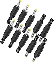 uxcell 10-Pack DC Male Connectors, 4.0x1.7mm Pure Copper Core Barrel Connector Plug for Laptop/CCTV Security Cameras/Lighting Power Connector DC Adapter Solder Plug Power Replacement