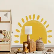 Spectacular Half Sun Peel And Stick Wall Sticker