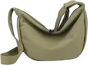 [ALINUOYQ] Canvas Crescent Bag for Women - Crossbody Sling Bag With Half Moon Shape - Fanny Pack