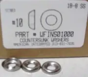 #10 COUNTERSUNK FINISHING WASHERS 18-8 STAINLESS STEEL (100)