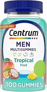 Centrum Men's Multivitamin Gummies, Tropical Fruit Flavors Made from Natural Flavors, 100 Count, 50 Day Supply