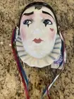 vintage clay-art ceramic mask handsome face w/tag from the about face line