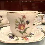Coffee Cup Saucer Price For One Sets Porcelain Multicolored Floral Pattern