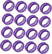 20pcs Hairdressing Scissors Ring Finger Scissors Grooming Shear Thumb Inserts Pet Scissor Ring Barber Scissor Rings Grooming Shear Ring Hair Cutting Thumb Inserts Purple Silica Gel