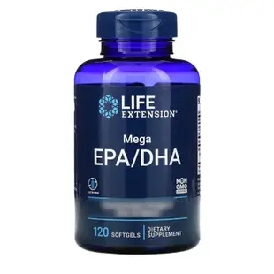 Life Extension Mega EPA/DHA Omega-3&6 超級魚油120顆軟膠囊 代購服務