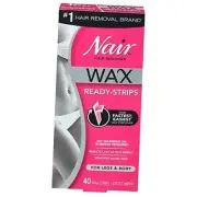 Hair Remover Wax Ready- Strips for Legs & Body, 40 CT (Pack of 3)