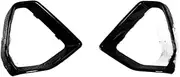 ATATANN Car Black or Silver Front Bumper Fog Light Cover Lower Grille Decorative Frame Compatible for Audi Q3 Sportback 2020 2021 2022 2023 Anti-Collision Automotive Modification(Black a Pair)