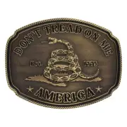 2nd Amendment Western Belt Buckle - American Gadsden Don't Tread on Me