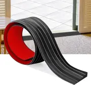Rubber Door Threshold Ramp Self-Adhesive Door Threshold 2/5" Waterproof Black