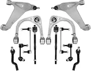 12Pcs Front Upper Lower Lh Rh Control Arm Tie Rod Link Compatible With Cadillac CTS 2008 2009 2010 2011 2012 2013 2014 15219468