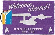 Star Trek Welcome Aboard! Unisex PVC Door Mat, 40 x 60 cm, Multi-Colour